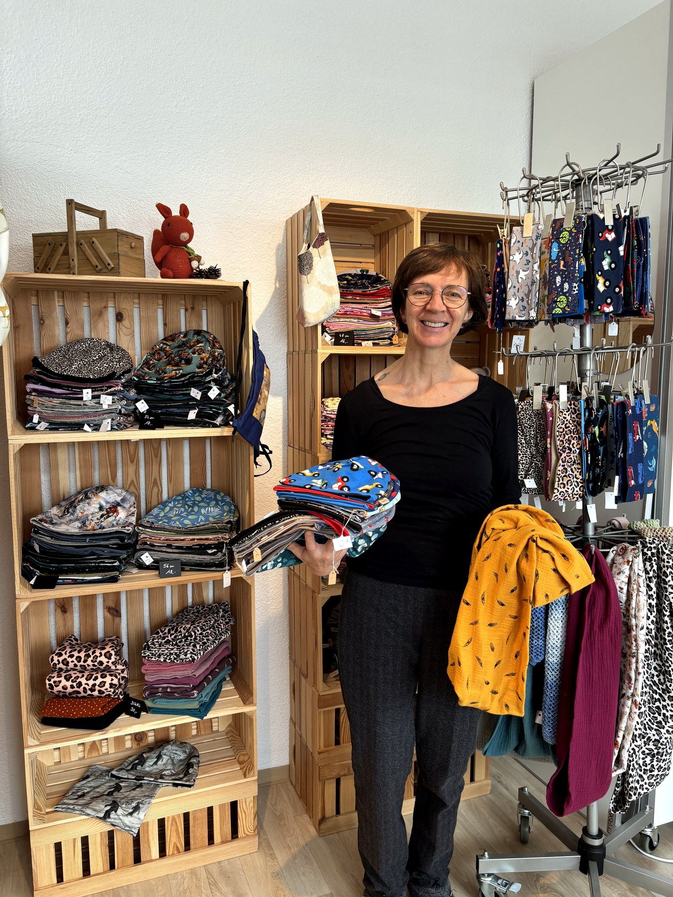 Elisabeth Wiedemayr im Geschäft Lisbeths Laden