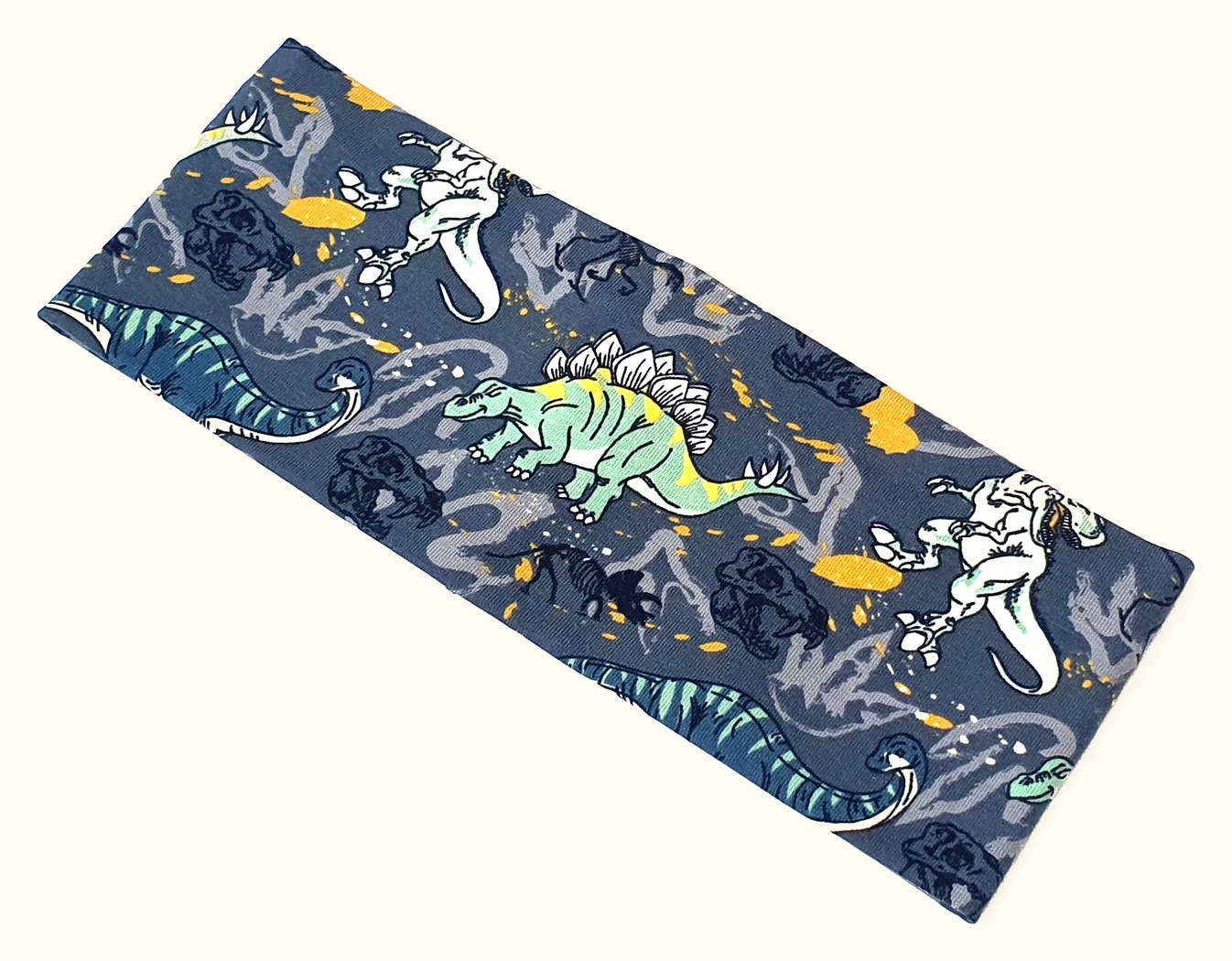 Dunkles Stirnband mit Dinosauriern