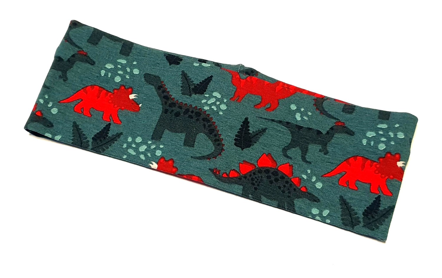 Grünes Stirnband mit Dinosauriern